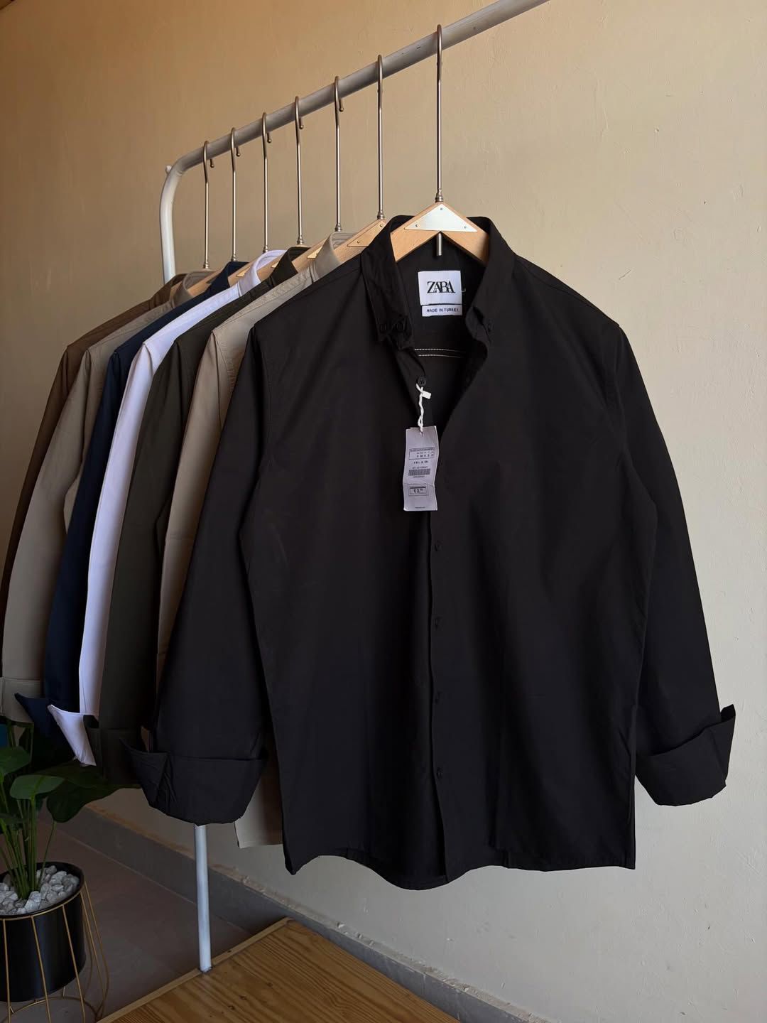 Premium Linen Cotton Shirt – Classic Black