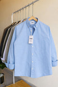 Premium Linen Cotton Shirt – Classic Sky Blue