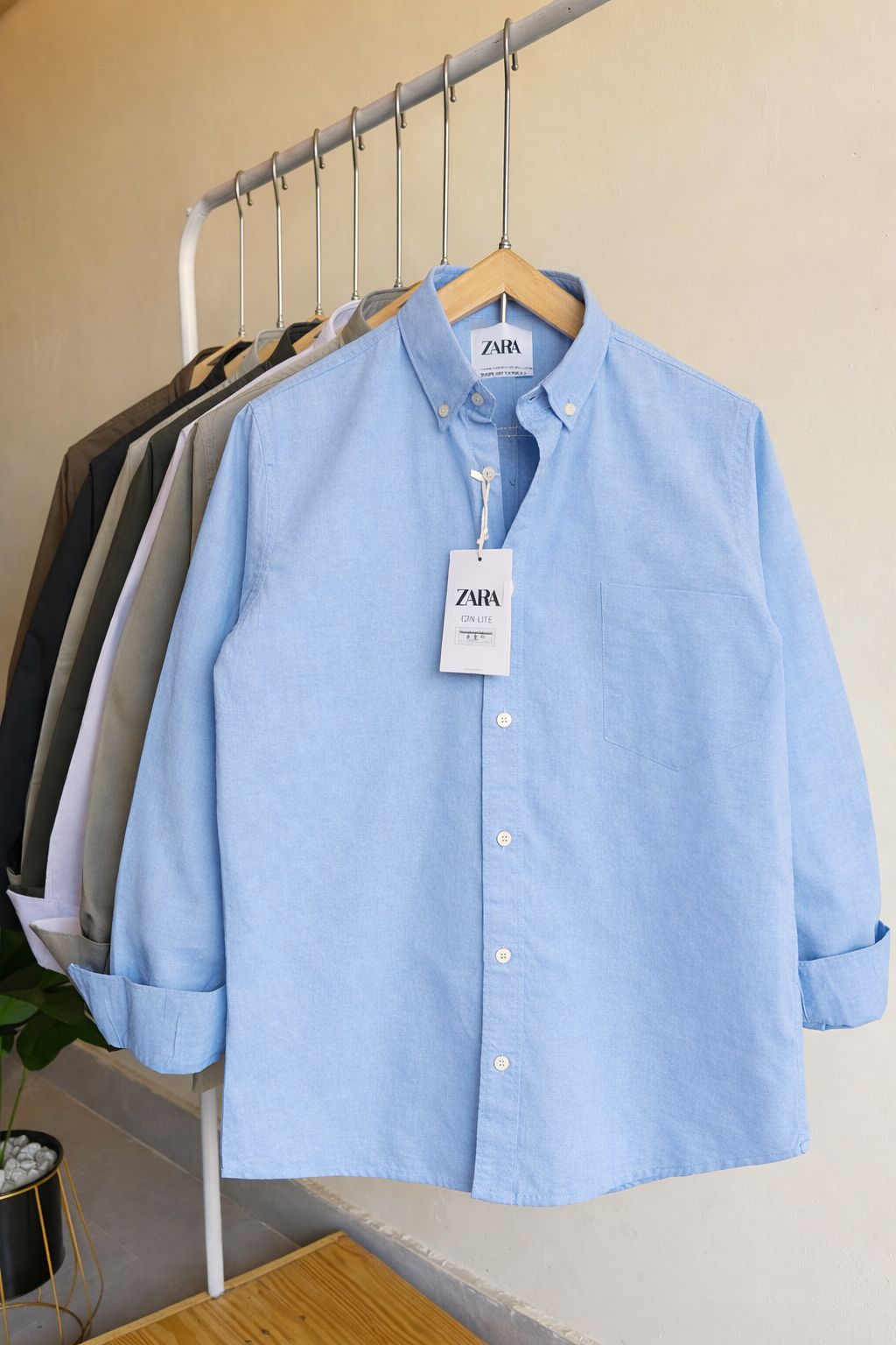 Premium Linen Cotton Shirt – Classic Sky Blue